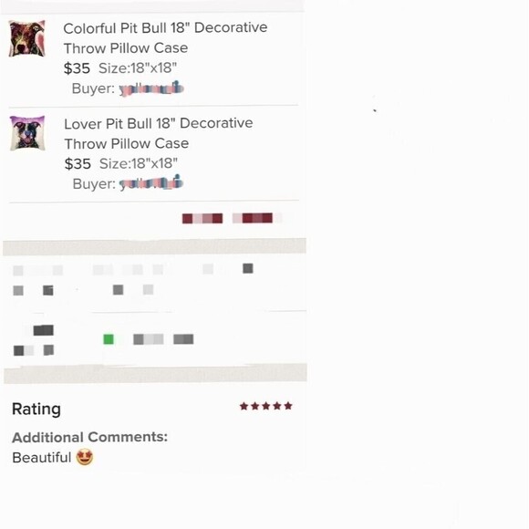 Pit Bull Dog  Pittie 18" Decorative Throw Pillow Case Blue Purple Watercolor - Picture 5 of 5